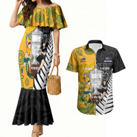 New Zealand Australia Rugby Bledisloe 2026 Custom Couples Matching Mermaid Dress and Hawaiian Shirt Champion Trophy Maori Aboriginal Art LT14 Multicolor - Polynesian Pride