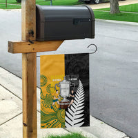 New Zealand Australia Rugby Bledisloe 2026 Garden Flag Champion Trophy Maori Aboriginal Art LT14 - Polynesian Pride