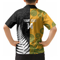 New Zealand Australia Rugby Bledisloe 2026 Custom Hawaiian Shirt Champion Trophy Maori Aboriginal Art LT14 - Polynesian Pride