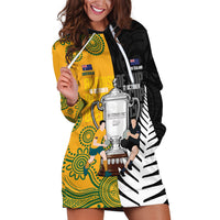 New Zealand Australia Rugby Bledisloe 2026 Custom Hoodie Dress Champion Trophy Maori Aboriginal Art LT14 Multicolor - Polynesian Pride