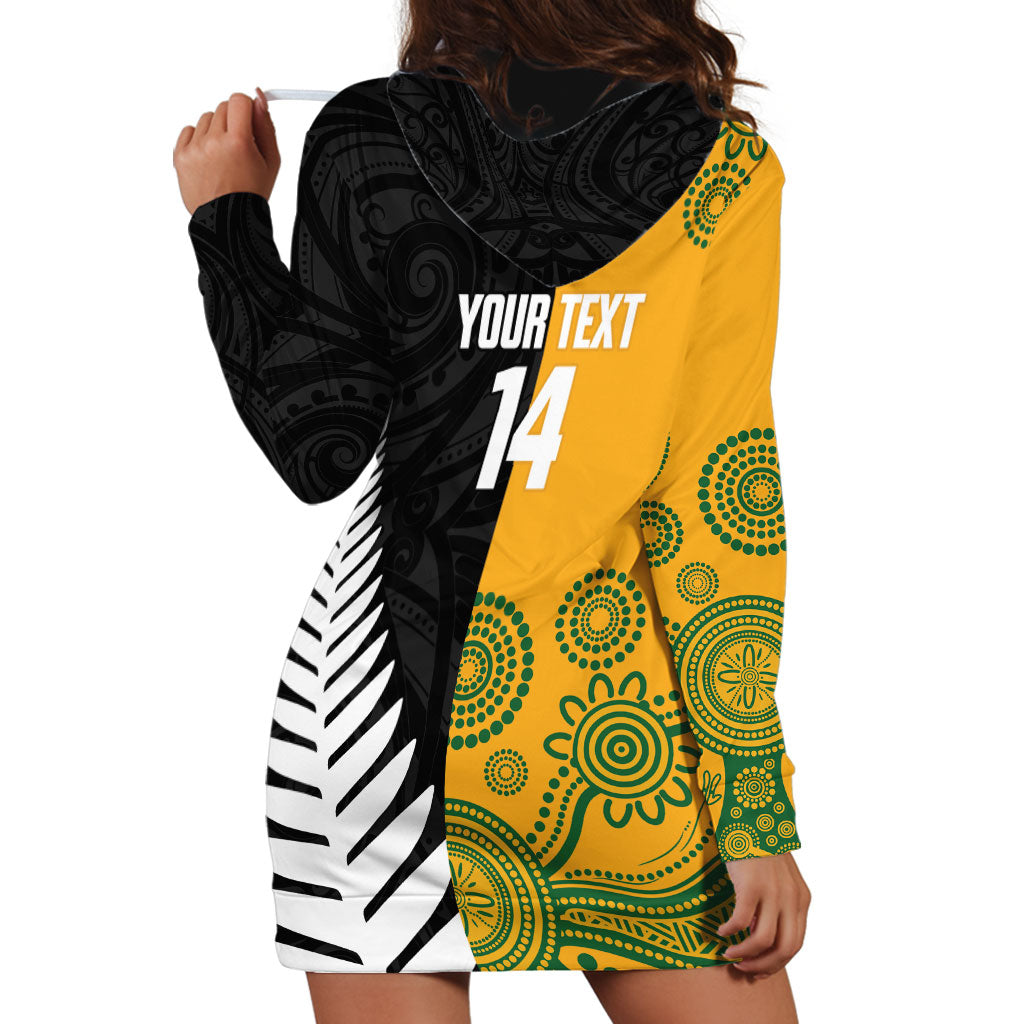 New Zealand Australia Rugby Bledisloe 2026 Custom Hoodie Dress Champion Trophy Maori Aboriginal Art LT14 - Polynesian Pride