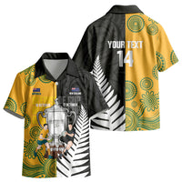New Zealand Australia Rugby Bledisloe 2026 Custom Kid Hawaiian Shirt Champion Trophy Maori Aboriginal Art LT14 - Polynesian Pride