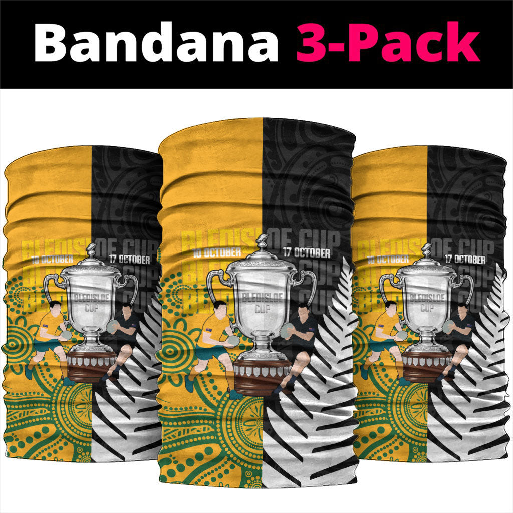New Zealand Australia Rugby Bledisloe 2026 Neck Gaiter Champion Trophy Maori Aboriginal Art LT14 package One Size: 25*50cm Multicolor - Polynesian Pride