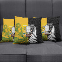 New Zealand Australia Rugby Bledisloe 2026 Pillow Cover Champion Trophy Maori Aboriginal Art LT14 - Polynesian Pride