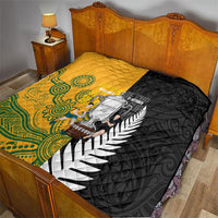 New Zealand Australia Rugby Bledisloe 2026 Quilt Champion Trophy Maori Aboriginal Art LT14 - Polynesian Pride