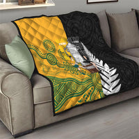 New Zealand Australia Rugby Bledisloe 2026 Quilt Champion Trophy Maori Aboriginal Art LT14 - Polynesian Pride