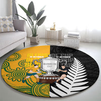 New Zealand Australia Rugby Bledisloe 2026 Round Carpet Champion Trophy Maori Aboriginal Art LT14 - Polynesian Pride