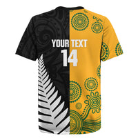 New Zealand Australia Rugby Bledisloe 2026 Custom Rugby Jersey Champion Trophy Maori Aboriginal Art LT14 - Polynesian Pride