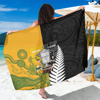 New Zealand Australia Rugby Bledisloe 2026 Sarong Champion Trophy Maori Aboriginal Art LT14 One Size 44 x 66 inches Multicolor - Polynesian Pride