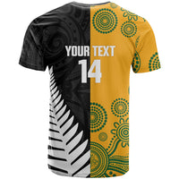 New Zealand Australia Rugby Bledisloe 2026 Custom T Shirt Champion Trophy Maori Aboriginal Art LT14 - Polynesian Pride