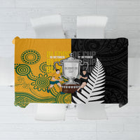 New Zealand Australia Rugby Bledisloe 2026 Tablecloth Champion Trophy Maori Aboriginal Art LT14 Multicolor - Polynesian Pride