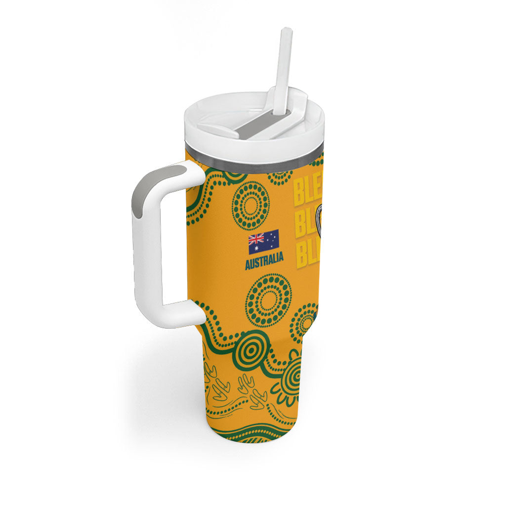New Zealand Australia Rugby Bledisloe 2026 Tumbler With Handle Champion Trophy Maori Aboriginal Art LT14 - Polynesian Pride