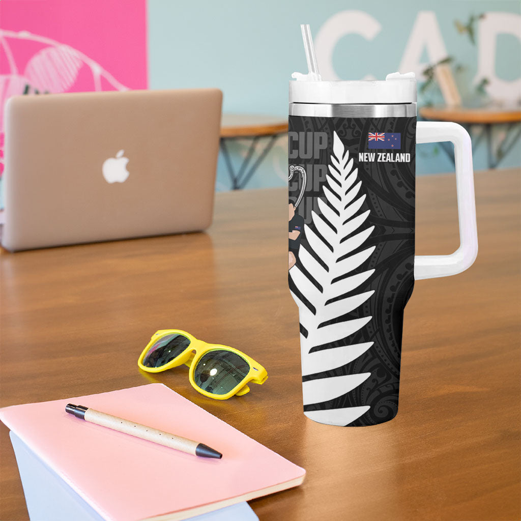 New Zealand Australia Rugby Bledisloe 2026 Tumbler With Handle Champion Trophy Maori Aboriginal Art LT14 - Polynesian Pride