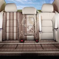 Swimming With Humpback Whales Season Tonga Back Car Seat Cover Tongan Tofuaa Ngatu Pattern Brown LT14 One Size Brown - Polynesian Pride
