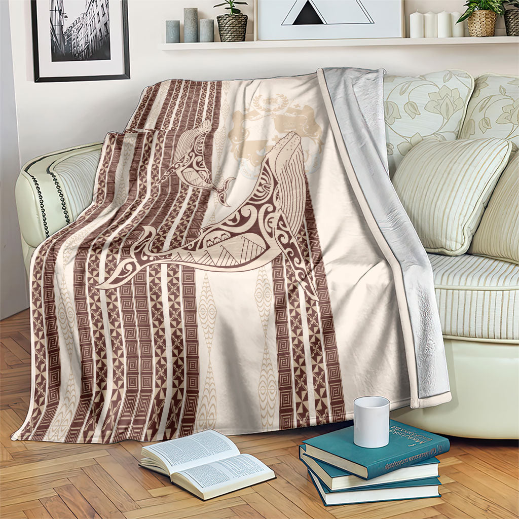 Swimming With Humpback Whales Season Tonga Blanket Tongan Tofuaa Ngatu Pattern Brown LT14 Brown - Polynesian Pride