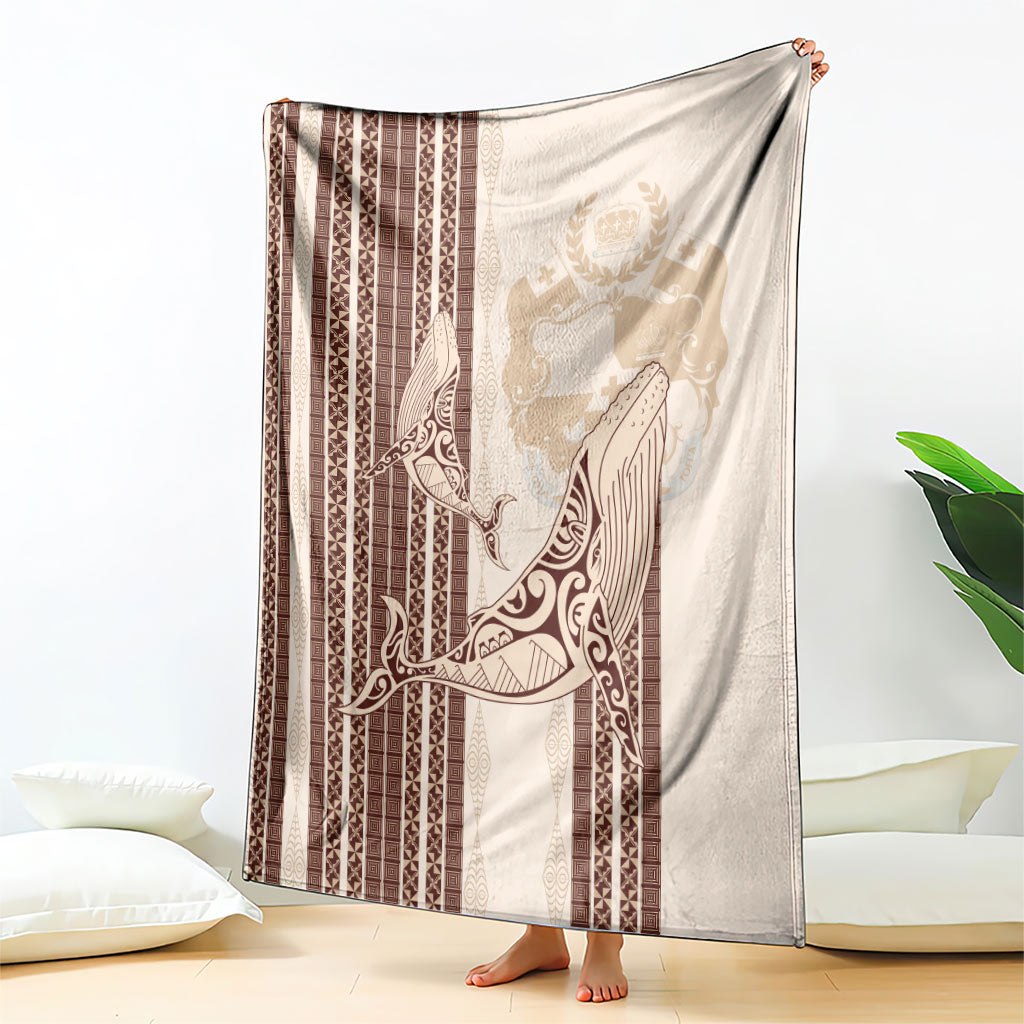 Swimming With Humpback Whales Season Tonga Blanket Tongan Tofuaa Ngatu Pattern Brown LT14 - Polynesian Pride