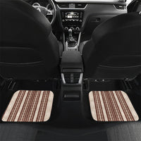 Swimming With Humpback Whales Season Tonga Car Mats Tongan Tofuaa Ngatu Pattern Brown LT14 Set 2pcs - Back Brown - Polynesian Pride