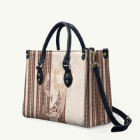 Swimming With Humpback Whales Season Tonga Leather Bag Tongan Tofuaa Ngatu Pattern Brown LT14 Brown - Polynesian Pride
