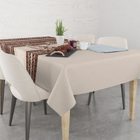 Swimming With Humpback Whales Season Tonga Tablecloth Tongan Tofuaa Ngatu Pattern Brown LT14 - Polynesian Pride