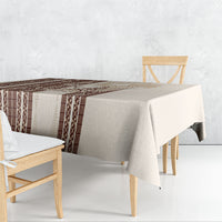 Swimming With Humpback Whales Season Tonga Tablecloth Tongan Tofuaa Ngatu Pattern Brown LT14 - Polynesian Pride