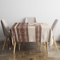 Swimming With Humpback Whales Season Tonga Tablecloth Tongan Tofuaa Ngatu Pattern Brown LT14 - Polynesian Pride