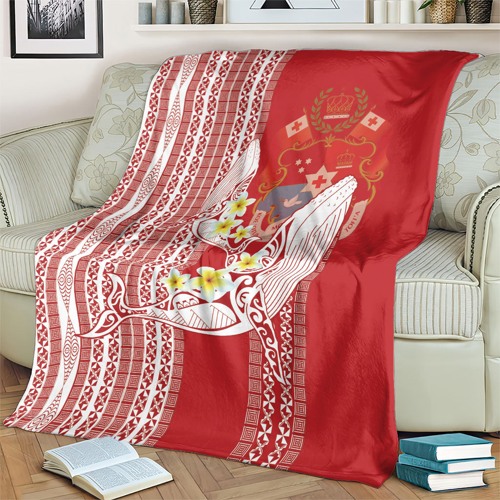 Swimming With Humpback Whales Season Tonga Blanket Tongan Tofuaa Ngatu Pattern Red LT14 - Polynesian Pride