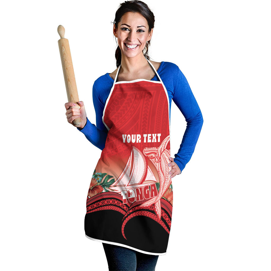 Vavau Sailing Festival Tonga Personalised Apron Humpback Whale Sailboat Tropical Vibes LT14 - Polynesian Pride