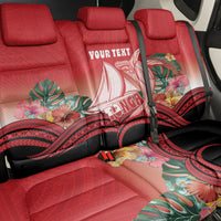 Vavau Sailing Festival Tonga Personalised Back Car Seat Cover Humpback Whale Sailboat Tropical Vibes LT14 - Polynesian Pride