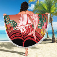 Vavau Sailing Festival Tonga Personalised Beach Blanket Humpback Whale Sailboat Tropical Vibes LT14 - Polynesian Pride
