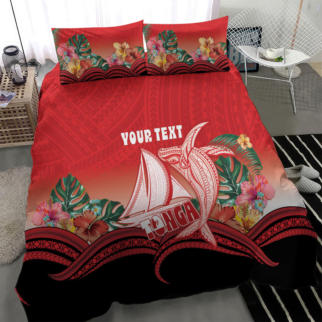 Vavau Sailing Festival Tonga Personalised Bedding Set Humpback Whale Sailboat Tropical Vibes LT14 - Polynesian Pride