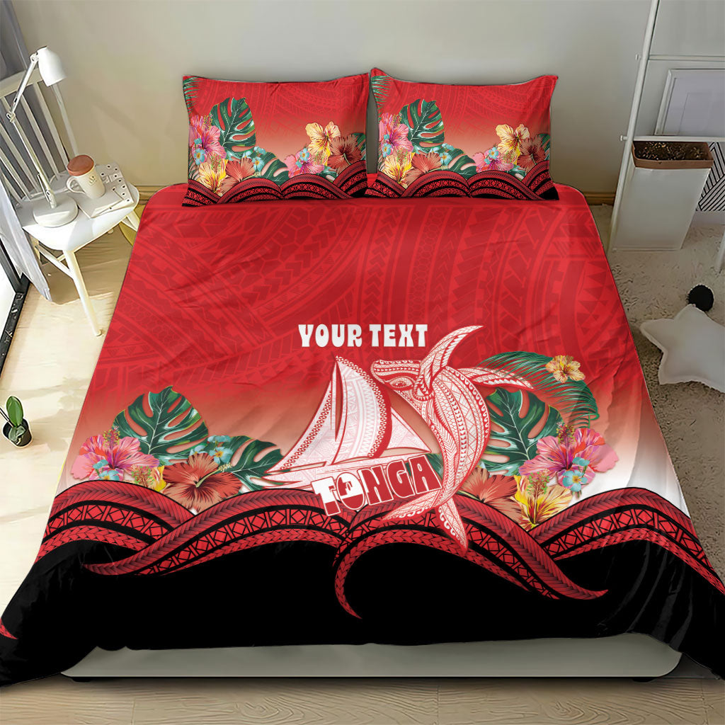 Vavau Sailing Festival Tonga Personalised Bedding Set Humpback Whale Sailboat Tropical Vibes LT14 - Polynesian Pride