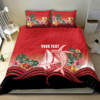 Vavau Sailing Festival Tonga Personalised Bedding Set Humpback Whale Sailboat Tropical Vibes LT14 - Polynesian Pride