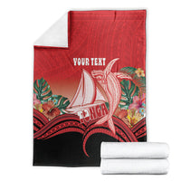 Vavau Sailing Festival Tonga Personalised Blanket Humpback Whale Sailboat Tropical Vibes LT14 - Polynesian Pride