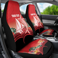 Vavau Sailing Festival Tonga Personalised Car Seat Cover Humpback Whale Sailboat Tropical Vibes LT14 - Polynesian Pride