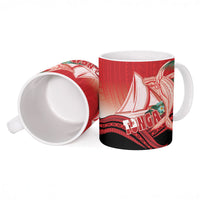 Vavau Sailing Festival Tonga Personalised Ceramic Mug Humpback Whale Sailboat Tropical Vibes LT14 - Polynesian Pride