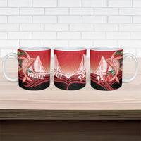 Vavau Sailing Festival Tonga Personalised Ceramic Mug Humpback Whale Sailboat Tropical Vibes LT14 - Polynesian Pride