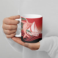 Vavau Sailing Festival Tonga Personalised Ceramic Mug Humpback Whale Sailboat Tropical Vibes LT14 - Polynesian Pride