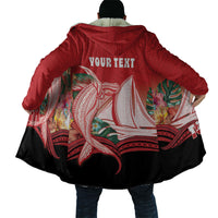 Vavau Sailing Festival Tonga Personalised Cloak Humpback Whale Sailboat Tropical Vibes LT14 - Polynesian Pride