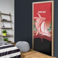 Vavau Sailing Festival Tonga Personalised Door Cover Humpback Whale Sailboat Tropical Vibes LT14 - Polynesian Pride