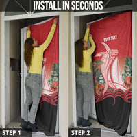 Vavau Sailing Festival Tonga Personalised Door Cover Humpback Whale Sailboat Tropical Vibes LT14 - Polynesian Pride