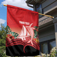 Vavau Sailing Festival Tonga Personalised Garden Flag Humpback Whale Sailboat Tropical Vibes LT14 - Polynesian Pride
