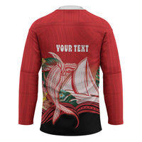 Vavau Sailing Festival Tonga Personalised Hockey Jersey Humpback Whale Sailboat Tropical Vibes LT14 - Polynesian Pride