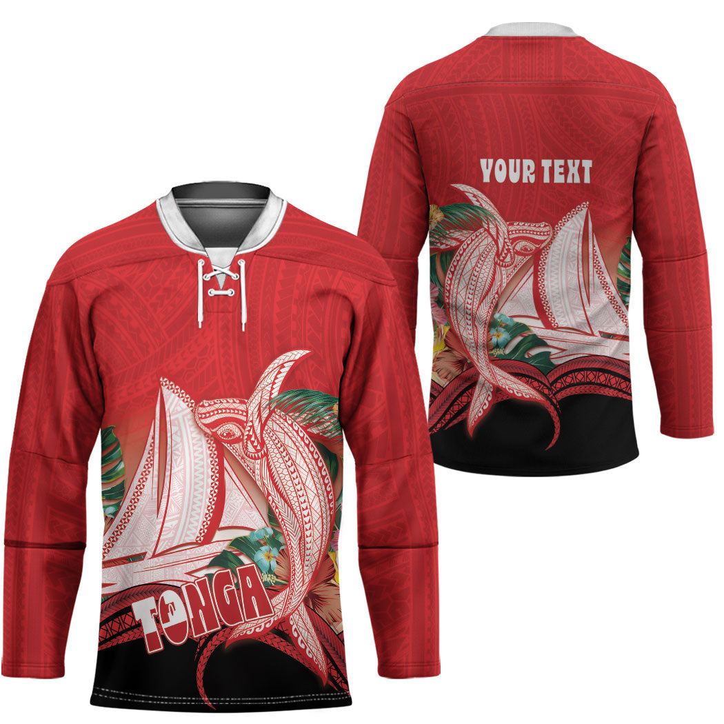 Vavau Sailing Festival Tonga Personalised Hockey Jersey Humpback Whale Sailboat Tropical Vibes LT14 - Polynesian Pride