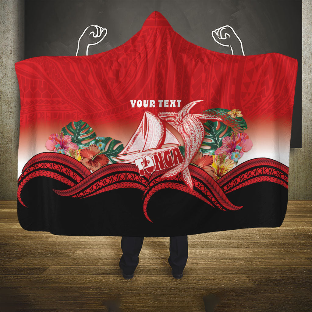 Vavau Sailing Festival Tonga Personalised Hooded Blanket Humpback Whale Sailboat Tropical Vibes LT14 - Polynesian Pride
