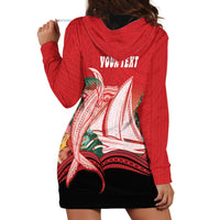 Vavau Sailing Festival Tonga Personalised Hoodie Dress Humpback Whale Sailboat Tropical Vibes LT14 - Polynesian Pride