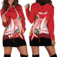 Vavau Sailing Festival Tonga Personalised Hoodie Dress Humpback Whale Sailboat Tropical Vibes LT14 - Polynesian Pride