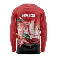 Vavau Sailing Festival Tonga Personalised Long Sleeve Shirt Humpback Whale Sailboat Tropical Vibes LT14 - Polynesian Pride