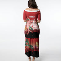 Vavau Sailing Festival Tonga Personalised Puletasi Humpback Whale Sailboat Tropical Vibes LT14 - Polynesian Pride