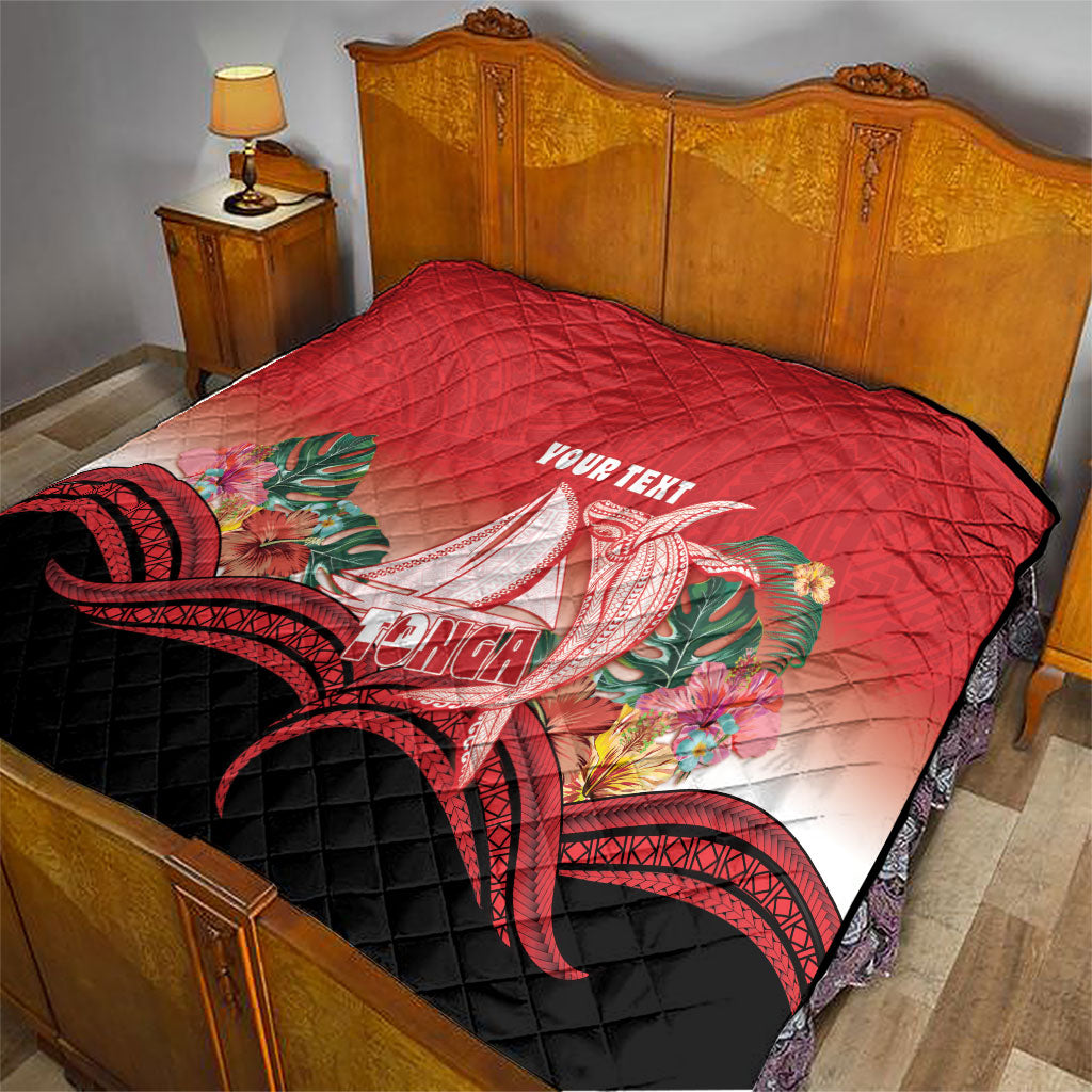 Vavau Sailing Festival Tonga Personalised Quilt Humpback Whale Sailboat Tropical Vibes LT14 - Polynesian Pride