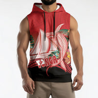 Vavau Sailing Festival Tonga Personalised Sleeveless Hoodie Humpback Whale Sailboat Tropical Vibes LT14 - Polynesian Pride